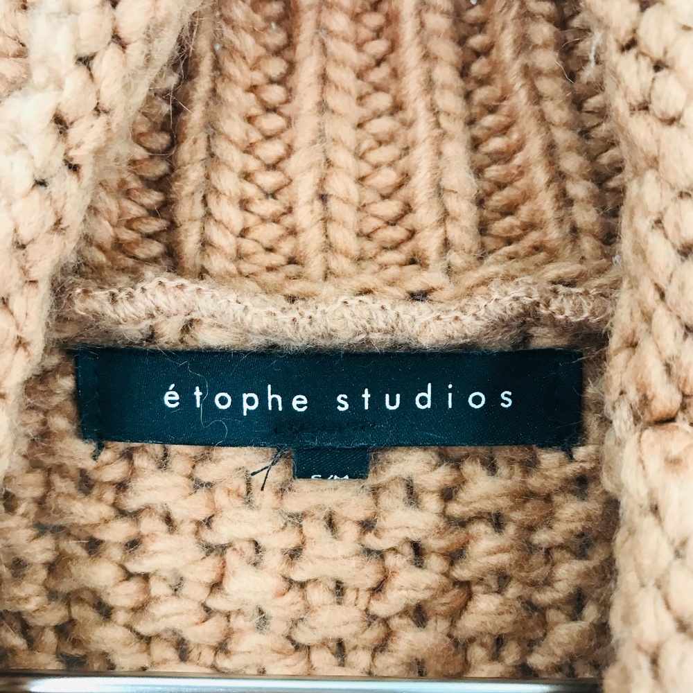 Etophe Studios Chunky Knit Cropped Turtleneck Swe… - image 2